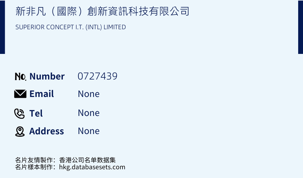 新非凡（國際）創新資訊科技有限公司 Business Card Sample