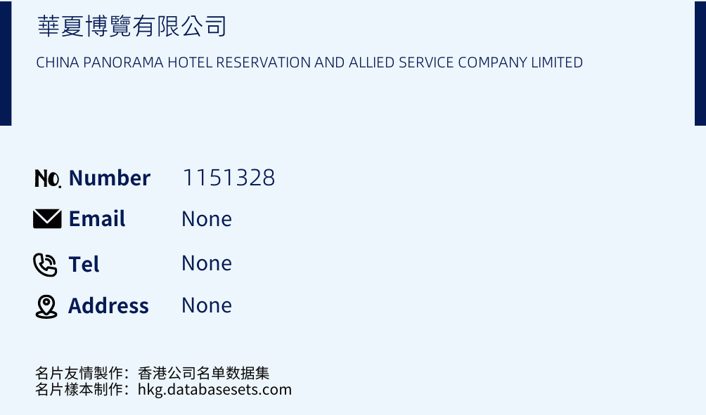 華夏博覽有限公司 Business Card Sample