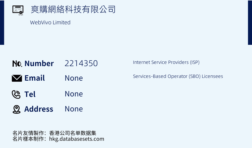 爽購網絡科技有限公司 Business Card Sample