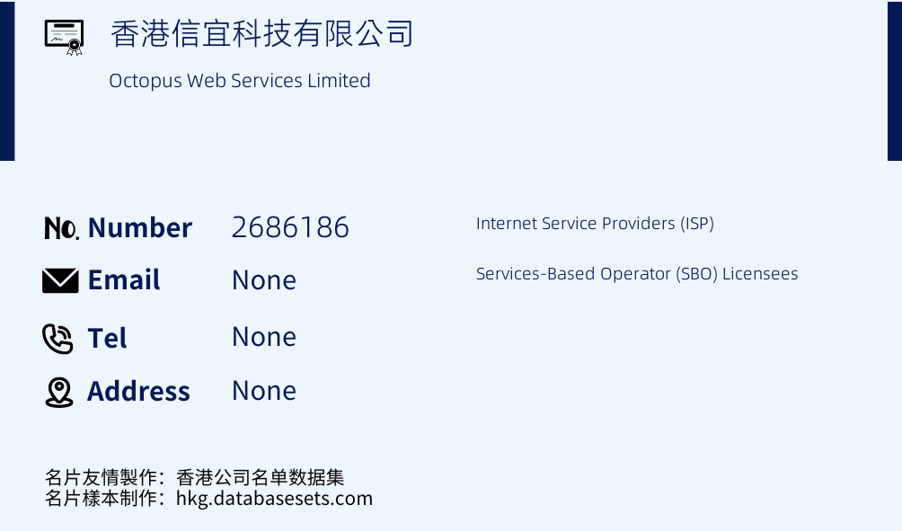 香港信宜科技有限公司 Business Card Sample