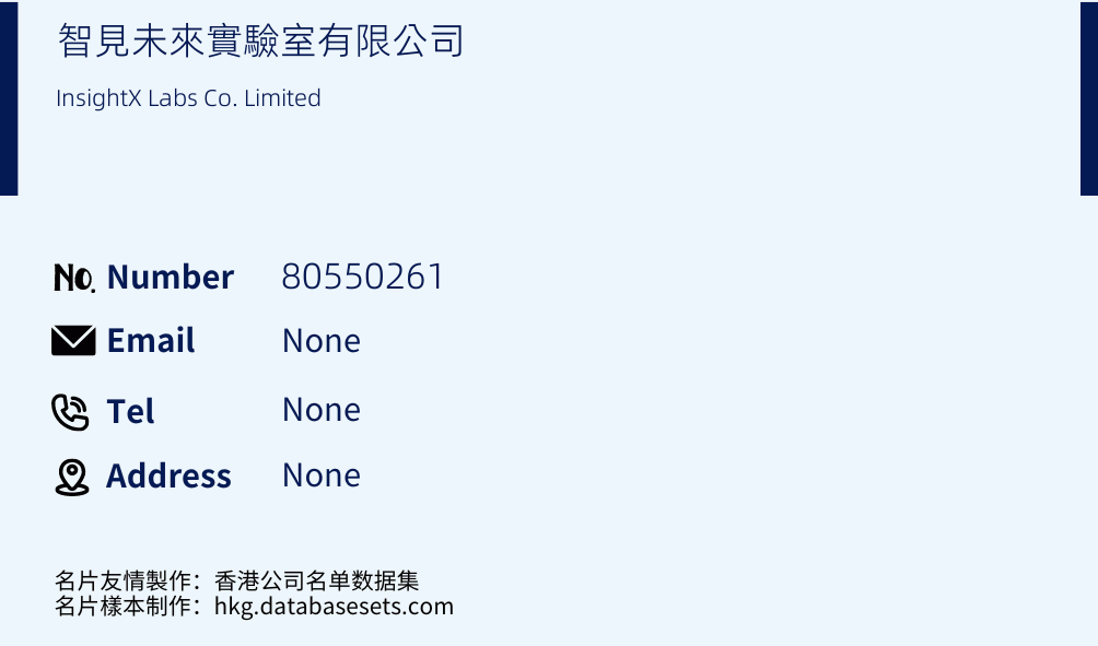 智見未來實驗室有限公司 Business Card Sample