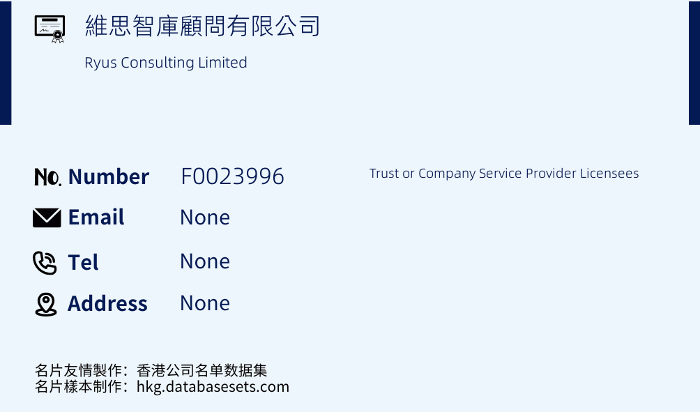 維思智庫顧問有限公司 Business Card Sample